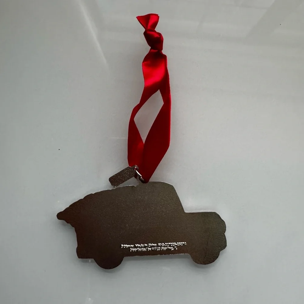 Disney Red and Green Holiday Truck Ornament